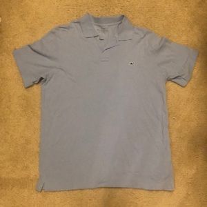 Large Vineyard Vines Collard Shirt - Light Blue